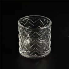 中国 独特的压花玻璃圆柱烛台罐 制造商