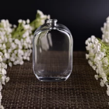 China Frasco de perfume de vidro quadrado redondo desobstruído da forma original com pulverizador fabricante