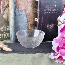 China Unique transparent glass container bowl for scent candle manufacturer
