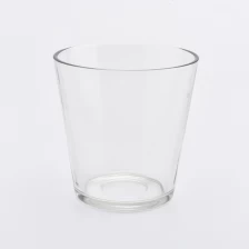 China V shaped Glass Candle Jar Empty manufacturer
