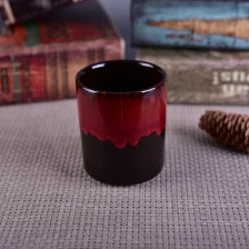 China Vintage Transmutation Glaze Ceramic Candle Holder manufacturer
