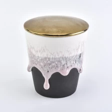 porcelana Vela votiva de 8 oz que llena los candelabros de cerámica con tapa fabricante