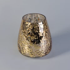 China Votive glass candle holders with foil gold printing manufacturer