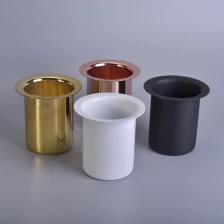 China Weißer Farben-Anstrich-Edelstahl-Metallkerzen-Halter Hersteller