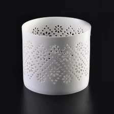 China Weiße Keramik votive Kerze Gläser Großhandel Hersteller