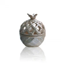 porcelana Esmalte blanco titular de la vela de cerámica fabricante