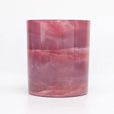 الصين حاوية شمعة زجاجية ملونة بالجملة جرة شمعة زجاجية فارغة لصنع الشموع الصانع