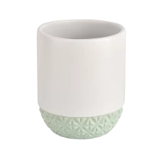 China Wholesale Custom Colored Bottom Ceramic Candle Vessels manufacturer