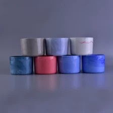 الصين Wholesale Cylinder Colored Glaze Ceramic Candle Jar الصانع