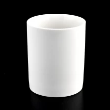 中国 批发哑光白色陶瓷蜡烛罐 制造商