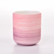 China Wholesale Multi-Colored Ceramic Candle Container Empty Ceramic Candle Jars manufacturer