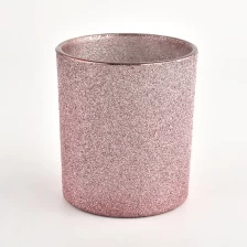 China Wholesale custom luxury pink frosted glass candle jars manufacturer