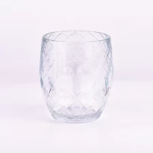 China Wholesale customized pattern on the egg shape glass candle holder for wedding manufacturer