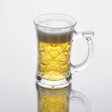 China Wholesale glass beer mug with handle Hersteller