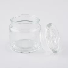 China Wholesale glass candle containers transparent glass jar for home decor manufacturer