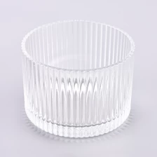 China Wholesale vertical striped glass candle holders for family gifts manufacturer