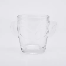 porcelana Wholesales 9oz Wing Glass Candle Holders Clear Transparent Glass Mug fabricante