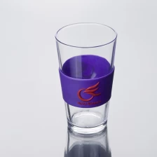 China Yellow Blue color 474ml glass highball cup manufacturer