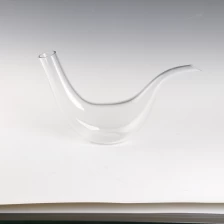 China arc shaped clear glass decanter manufacturer