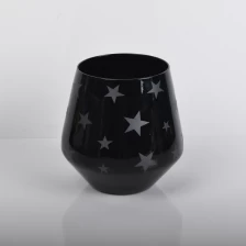 porcelana porta velas de cristal negro fabricante