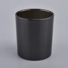 China black metallic glass candle jars manufacturer
