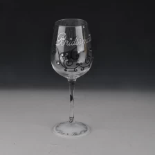 China black words painted martini glass manufacturer