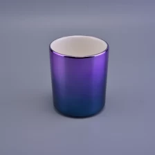 China blue and purple gradient cylinder ceramic vessel for candles manufacturer
