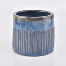 porcelana tarro de cerámica azul antiguo de la vela fabricante