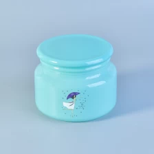 Cina vaso di candela blu con coperchio produttore