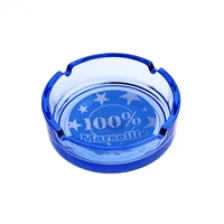中国 蓝色透明玻璃烟灰缸 制造商