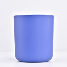 中国 キャンドルジャーマットガラス付きの青色の14オンスの丸い底 メーカー