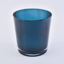 Chine pot de bougie en verre de 16 oz de couleur bleue fabricant