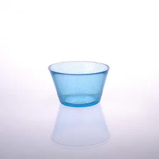 China blue color glass candle holders pengilang