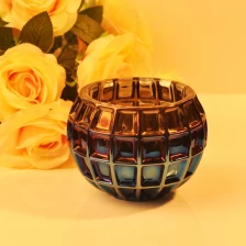 China blue glass candle holders antique manufacturer