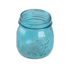 China vidro azul vela jar fabricante
