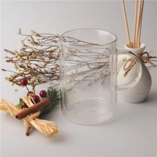 China borosilicate double walled glass with hand manufacturer