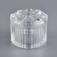 China bowknot decorated 150ml clear tealight holder small glass for candle manufacturer