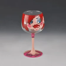 China brandy glass with face painted manufacturer