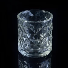 China christmas home decor flint glass lilin jar borong pengilang