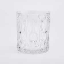 China clear crystal glass candle jars for home decoration manufacturer