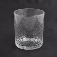 China clear glass candle jar with water drops manufacturer