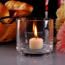 China clear glass candle jars for decor manufacturer