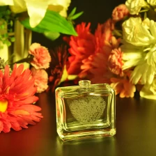 Chiny clear laser square glass perfume bottle producent