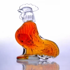 China cock shape glass wine bottle manufacturer