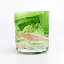 Chine Vesteur de bougie en verre coloré avec bocal rond 11 oz fabricant