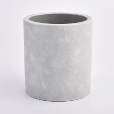 China concrete cylinder candle vessel nature color manufacturer