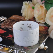 China creative white ceramic candle holder manufacturer