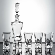 China jarra de vidro de uísque cubo com conjunto de copo de vidro de uísque fabricante