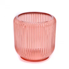China Fornecedor de vela de vela de vidro de listra de listra de cor personalizada fornecedor de jarra de vidro de cera de cera fabricante