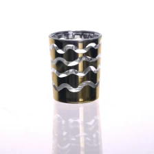 中国 カスタムラウンド銀メッキガラスキャンドルジャー装飾ガラスの瓶キャンドルメッキ メーカー